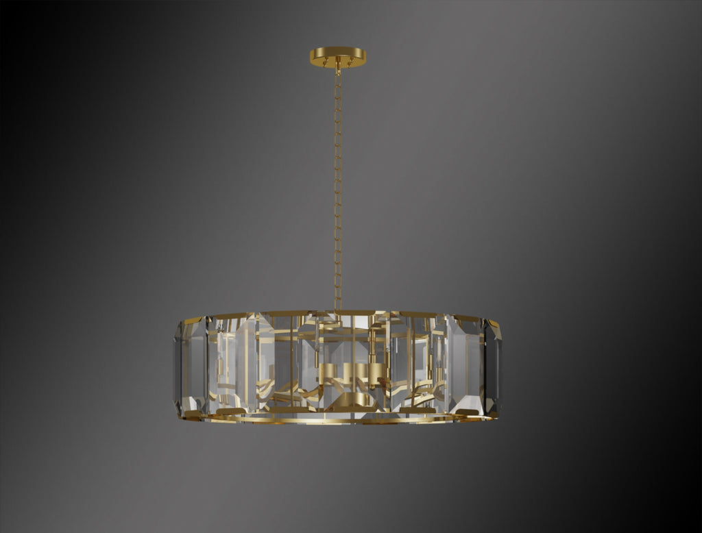 Luxe Crystal Chandelier Collection Vintage Rustic Lighting W 31" H 23" - G7-CG/4600/7