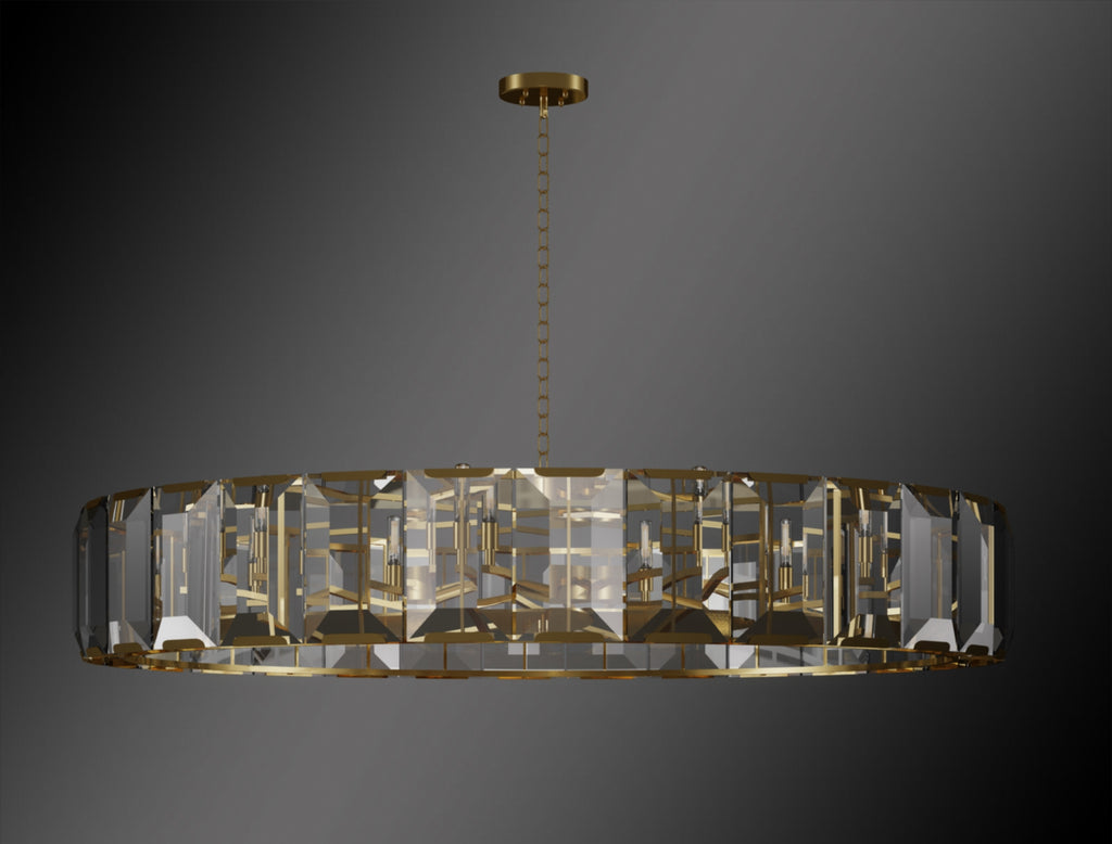 Luxe Crystal Chandelier Collection Vintage Rustic Lighting W 60" H 28" - G7-CG/4600/14