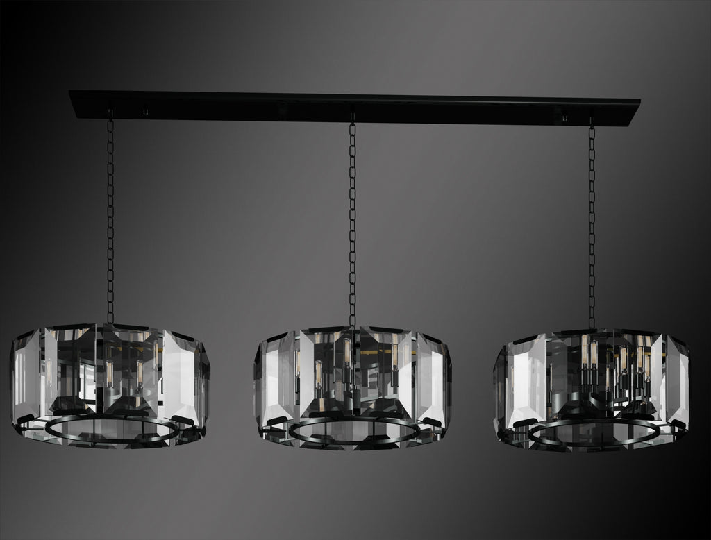 Luxe Crystal Chandelier Collection Vintage Rustic Lighting W 19" H 52" - G7-CB/4600/4+4+4/RECTANGLE