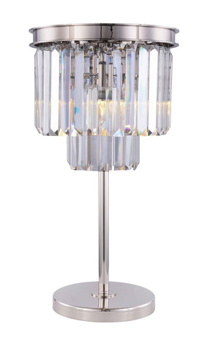 ZC121-1231TL14PN/RC - Urban Classic: Sydney 3 light Polished nickel Table Lamp Clear Royal Cut Crystal