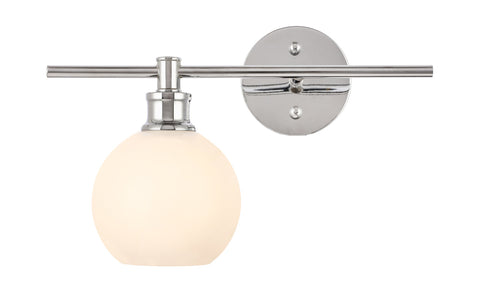 ZC121-LD2307C - Living District: Collier 1 light Chrome and Frosted white glass left Wall sconce
