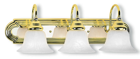 Livex Belmont 3 Light PB & Polished Chrome Bath Light - C185-1003-25