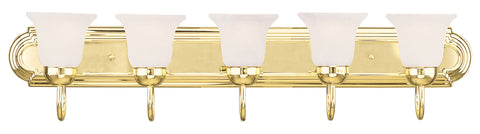 Livex Riviera 5 Light Polished Brass Bath Light - C185-1075-02
