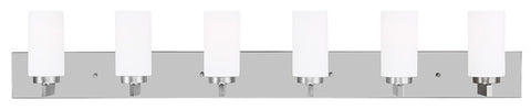 Livex West Lake 6 Light Brushed Nickel Bath Light - C185-16376-91