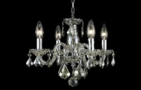 C121-7804D15GT-GT/RC - Regency Lighting: Baroque 4 light Golden Teak Pendant Golden Teak (Smoky) Royal Cut Crystal