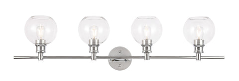 ZC121-LD2322C - Living District: Collier 4 light Chrome and Clear glass Wall sconce