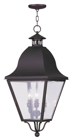 Livex Amwell 4 Light Bronze Outdoor Chain Lantern  - C185-2547-07