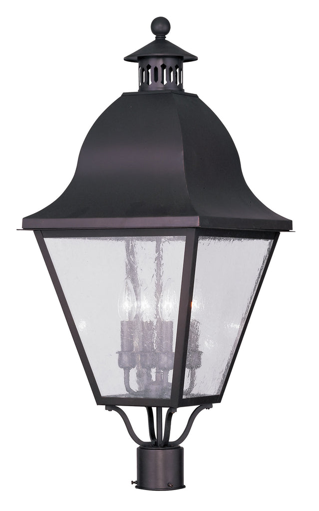 Livex Amwell 4 Light Bronze Outdoor Post Lantern - C185-2548-07