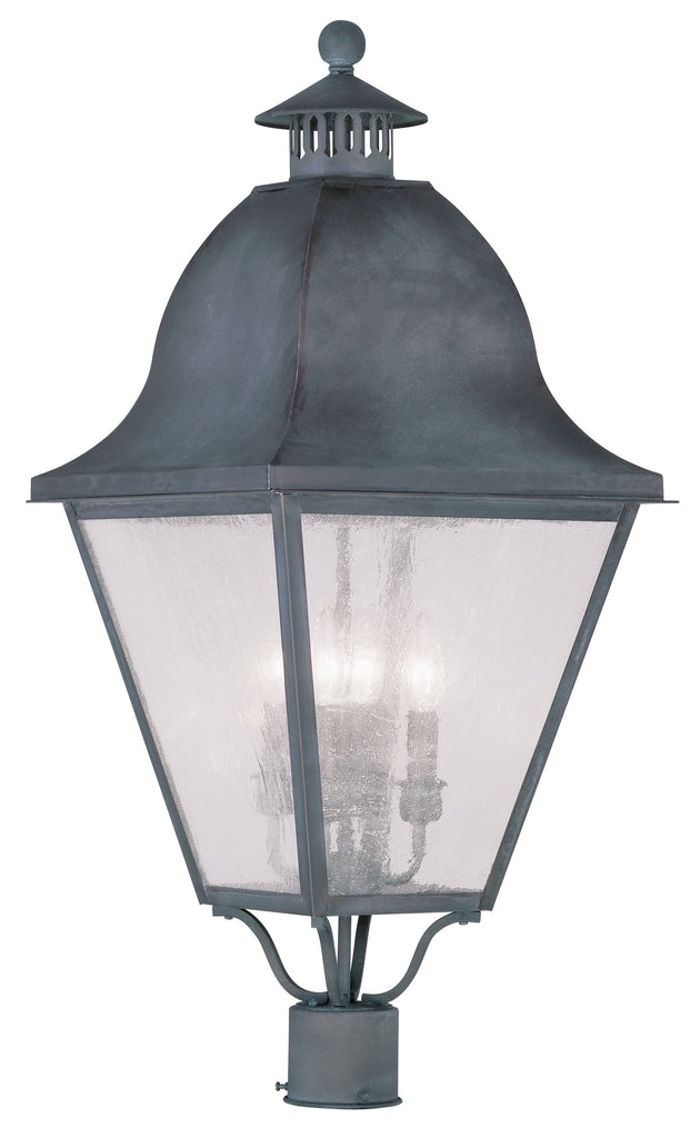 Livex Amwell 4 Light Charcoal Outdoor Post Lantern - C185-2548-61