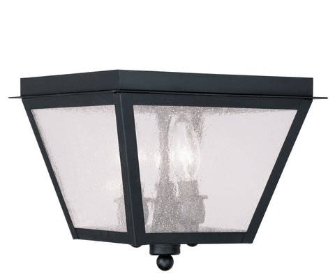 Livex Amwell 3 Light Black Outdoor Ceiling Mount - C185-2549-04