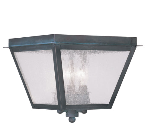 Livex Amwell 3 Light Charcoal Outdoor Ceiling Mount - C185-2549-61