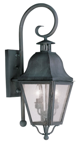 Livex Amwell 2 Light Charcoal Outdoor Wall Lantern - C185-2551-61