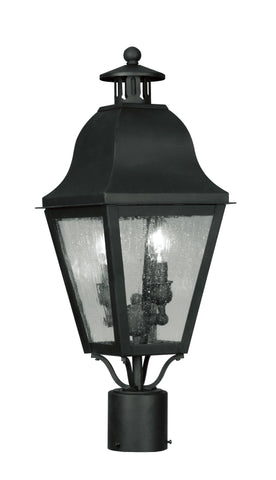 Livex Amwell 2 Light Black Outdoor Post Lantern - C185-2552-04