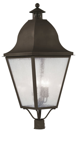 Livex Amwell 4 Light Bronze Outdoor Post Lantern - C185-2554-07
