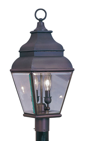 Livex Exeter 2 Light Bronze Outdoor Post Lantern - C185-2592-07