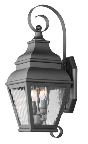 Livex Exeter 2 Light Black Outdoor Wall Lantern - C185-2602-04
