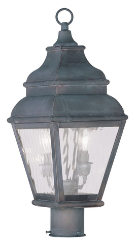 Livex Exeter 2 Light Charcoal Outdoor Post Lantern - C185-2603-61