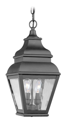 Livex Exeter 2 Light Black Outdoor Chain Lantern  - C185-2604-04