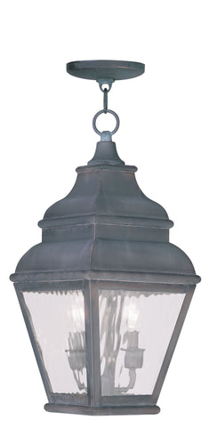 Livex Exeter 2 Light Charcoal Outdoor Chain Lantern  - C185-2604-61