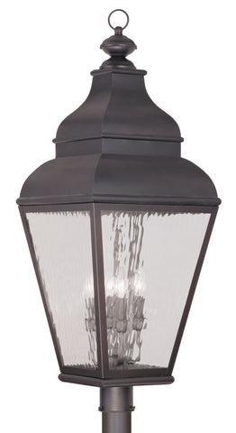 Livex Exeter 4 Light Charcoal Outdoor Post Lantern - C185-2608-07