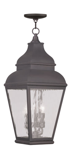 Livex Exeter 3 Light Charcoal Outdoor Chain Lantern  - C185-2610-07