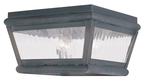 Livex Exeter 2 Light Charcoal Outdoor Ceiling Mount - C185-2611-61