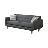Set of 3 - Stansall Tufted Back Sofa + Loveseat + Chair Grey - D300-10049