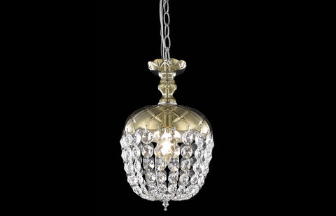 C121-7801D8GT/RC - Regency Lighting: Baroque 1 light Golden Teak Pendant Golden Teak (Smoky) Royal Cut Crystal