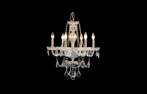 ZC121-V7896D21G/RC - Regency Lighting: Giselle 6 light Gold Chandelier Clear Royal Cut Crystal