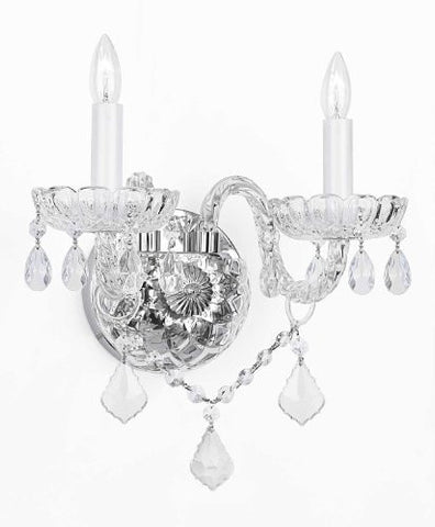 Murano Venetian Style Crystal Wall Sconce Lighting H10" W10" - G46-B12/2/386