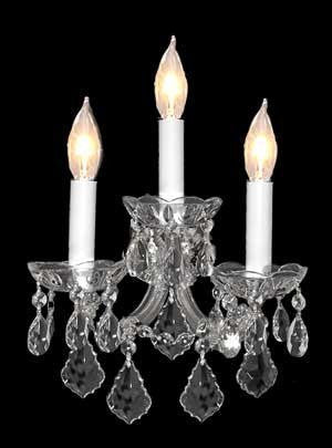 Maria Theresa Wall Sconce Crystal Lighting H14" x W11.5" - A83-Silver/2813/3