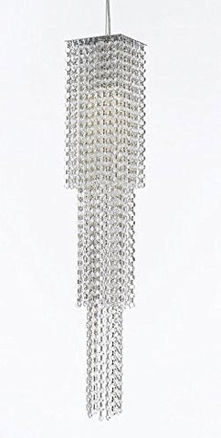 Modern Contemporary Empress Crystal (Tm) Pendant Chandelier Lighting H 36" X W 6" - G7-B12/483