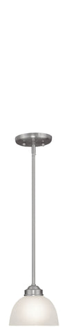 Livex Somerset 1 Light Brushed Nickel Mini Pendant - C185-4210-91