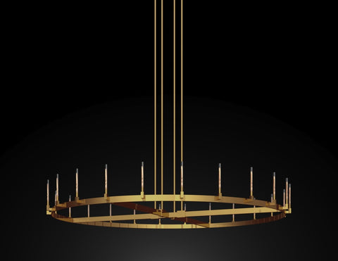 Corsica Round Chandelier 96" Vintage Barn Metal Chandeliers Industrial Loft Rustic Lighting Great for the Living Room, Dining Room, Foyer and Entryway - G7-CG/4462/24
