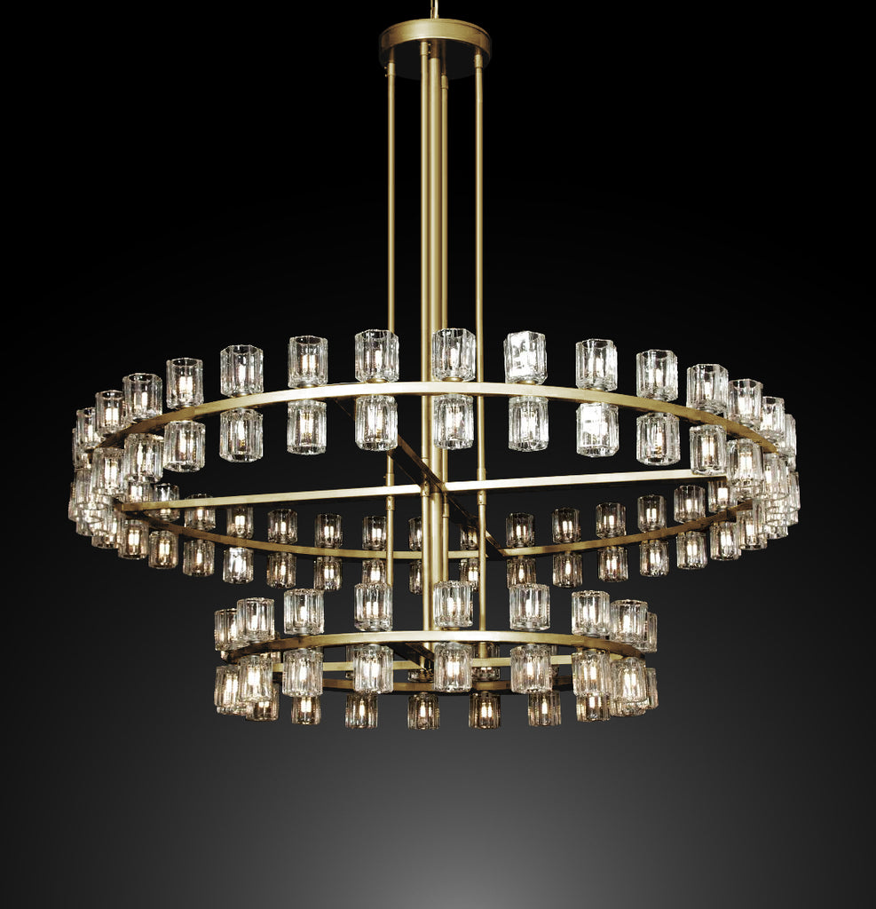 Archanne Round 2-Tier Chandelier Lighting 60" Great For The Family Room, Living Room, Entryway, Foyer, And More - G7-CG/4511/108