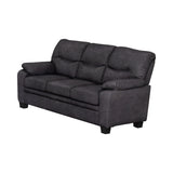 Set of 3 - Meagan Pillow Top Arms Upholstered Sofa + Loveseat + Chair Charcoal - D300-10073