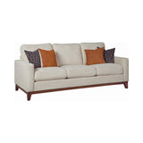 Set of 2 - Monrovia Upholstered Track Arms Sofa + Loveseat Beige - D300-10083