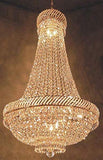Set of 2-1 French Empire Crystal Chandelier Chandeliers Lighting H46" X W23" and 1 French Empire Crystal Chandelier Lighting H 16" W 23" - 1EA C7/CG/448/9+ 1EA FLUSH/448/9