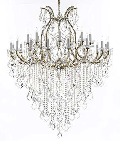Swarovski Crystal Trimmed Chandelier Lighting Chandeliers H59" X W46" Great for The Foyer, Entry Way, Living Room, Family Room and More! - A83-B12/2MT/24+1SW