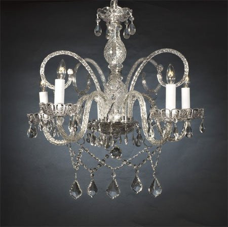 New Authentic All Crystal Chandelier H25" X W24" - Go-A46-386/5