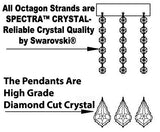 Empire Victorian Chandelier with Swarovski Crystal w/Chrome Sleeves H25" X W24" - GO-B43/A46-385/5SW