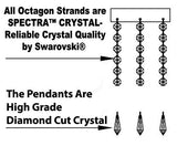 Swarovski Crystal Trimmed French Empire Flush Chandelier H20" X W24" with Dark Antique Finish! Good for Dining Room, Foyer, Entryway, Family Room and More! - A93-FLUSH/CB/928/9SW