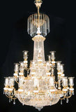 Swarovski Crystal Trimmed Chandelier French Empire Crystal Chandelier Lighting Gold W56" X H76" - A81-519/56Sw