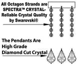 Swarovski Crystal Trimmed Chandelier Lighting Chandeliers H59"XW46" Great for The Foyer, Entry Way,Living Room, Family Room and More! w/Black Shades - A83-B12/BLACKSHADES/CS/2MT/24+1SW