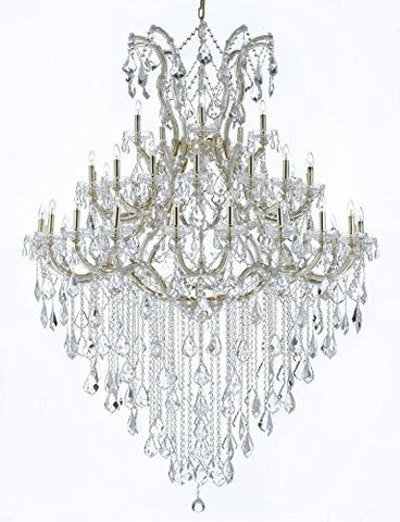 Maria Theresa Crystal Chandelier Lighting H 72" W 52" Trimmed With Spectra (Tm) Crystal - Reliable Crystal Quality By Swarovski - Cjd-Cg/B12/2181/52Sw