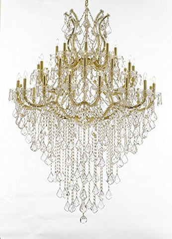 Maria Theresa Crystal Chandelier Lighting H 60" W 44" - Perfect For An Entryway Or Foyer - Cjd-B12/Cg/2181/44