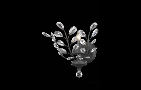 ZC121-V2011W16DB/EC - Regency Lighting: Orchid 1 light Dark Bronze Wall Sconce Clear Elegant Cut Crystal
