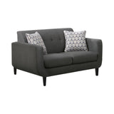 Set of 3 - Stansall Tufted Back Sofa + Loveseat + Chair Grey - D300-10049