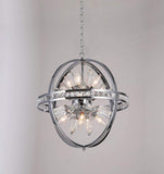 Spherical Orb Chandelier Chandeliers Lighting Chrome Color H 18" W 18" - Great for the Kitchen, Dining Room, Living Room, Bedroom, Family Room and more - G7-2155/8