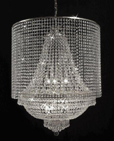 Empire Crystal Chandelier Lighting With Crystal Shade - A500-Silver/C1/870/9